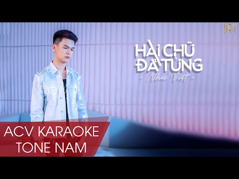 Karaoke | Hai Chữ Đã Từng - Như Việt | Tone Nam Beat Chuẩn