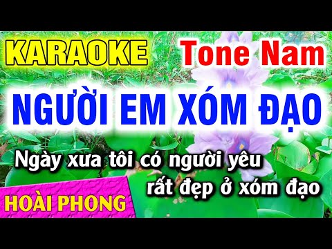 Người Em Xóm Đạo Karaoke Nhạc Sống 2022 Tone Nam | Hoài Phong Organ