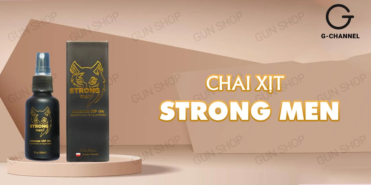 Chai xịt Strong Men kéo dài thời gian quan hệ