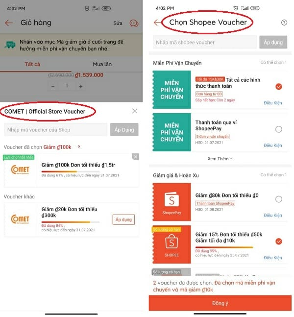 Cách sử dụng 4 mã giảm giá Shopee trong 1 đơn hàng